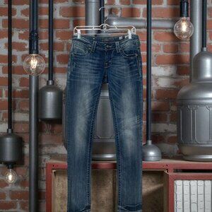 Miss Me Bootcut Jeans Size 28 Bling Y2K Western Glam Festival Distressed‎ Denim